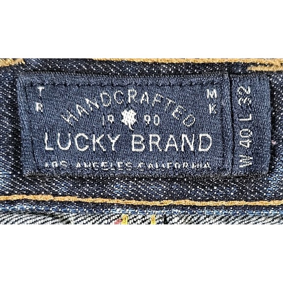 Lucky Brand 40x32 Men's 361 vintage straight Selvedge denim jeans Baggy Blue - Picture 2 of 14